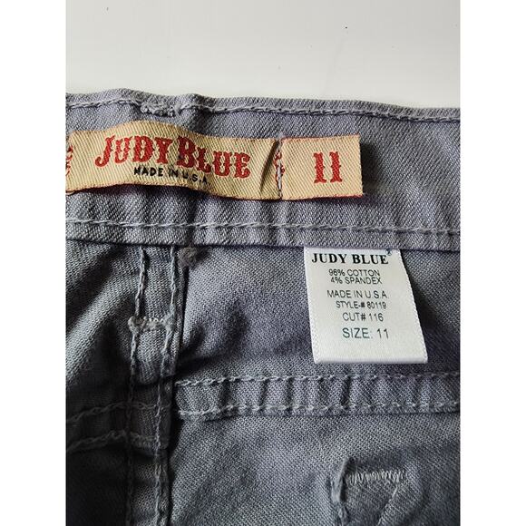 JUDY BLUE Gray Mid-Rise Lightweight Stretch Straight Jeans SZ 11 (32" inseam) - Picture 4 of 7